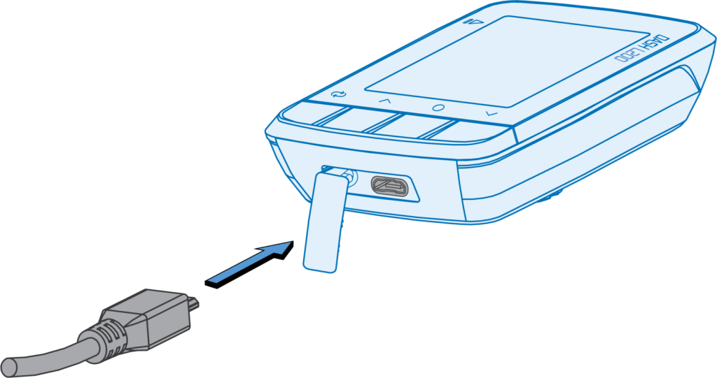 Port USB sur le côté inférieur du Dash