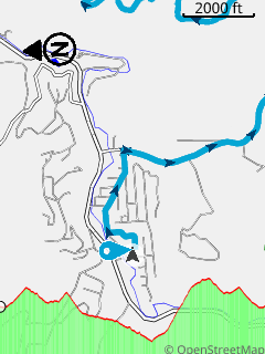 Mappa con grafico del profilo di altitudine mostrato nella parte bassa dello schermo